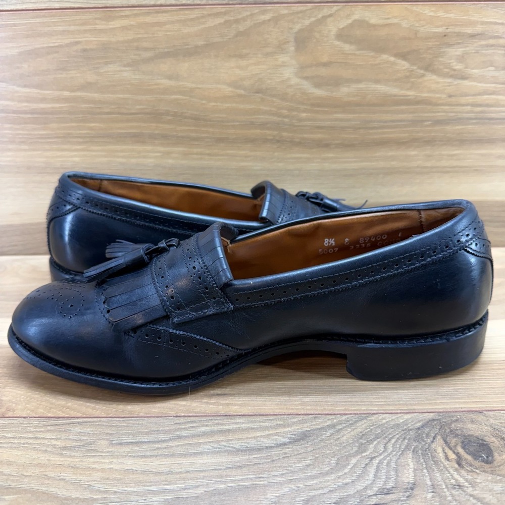 Allen Edmonds Bridgeton Mens 8.5 E Black Kiltie Tassel Loafers Dress Shoes - Picture 6 of 11